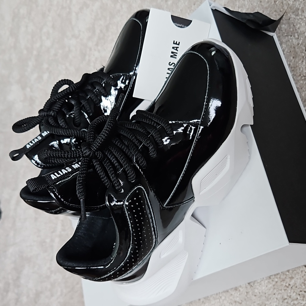 Alias Mae Tommy black patent leather sneakers - Picture 5 of 10